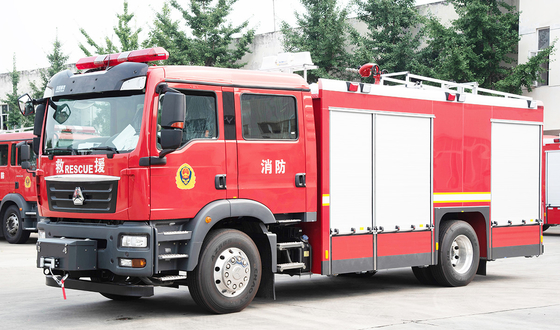 Sinotruk Sitrak 5.5T Συστήματα σφηνώματος συμπιεσμένου αέρα Πυροσβεστικό φορτηγό Εξειδικευμένο όχημα Κίνα κατασκευαστής