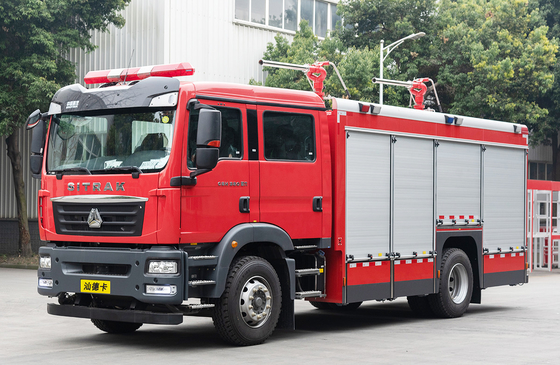 Σινοτρούκ Σίτρακ 4 τόνους ξηρή χημική σκόνη Πυροσβεστικό φορτηγό Εξειδικευμένο όχημα Κίνα εργοστάσιο