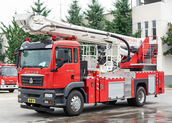 Sinotruk SITRAK 32m εναέριο φορτηγό προσβολής του πυρός πλατφορμών διάσωσης