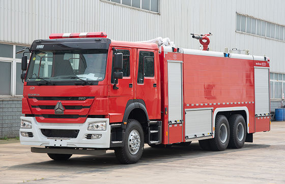 Βιομηχανικό πυροσβεστικό όχημα Sinotruk HOWO 16000L με τη διπλή καμπίνα υπόλοιπου κόσμου