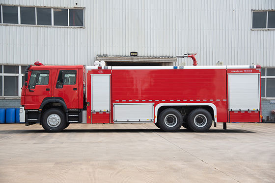 Βιομηχανικό πυροσβεστικό όχημα Sinotruk HOWO 16000L με τη διπλή καμπίνα υπόλοιπου κόσμου
