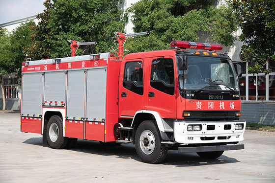ISUZU 4000Kgs ξεραίνει το χημικό ειδικό πυροσβεστικό όχημα σκονών με την καμπίνα υπόλοιπου κόσμου Doube